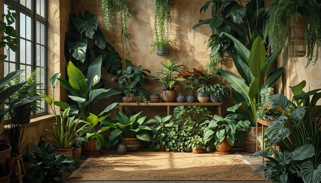 Interieur met kamerplanten van Vendorlabelsecur